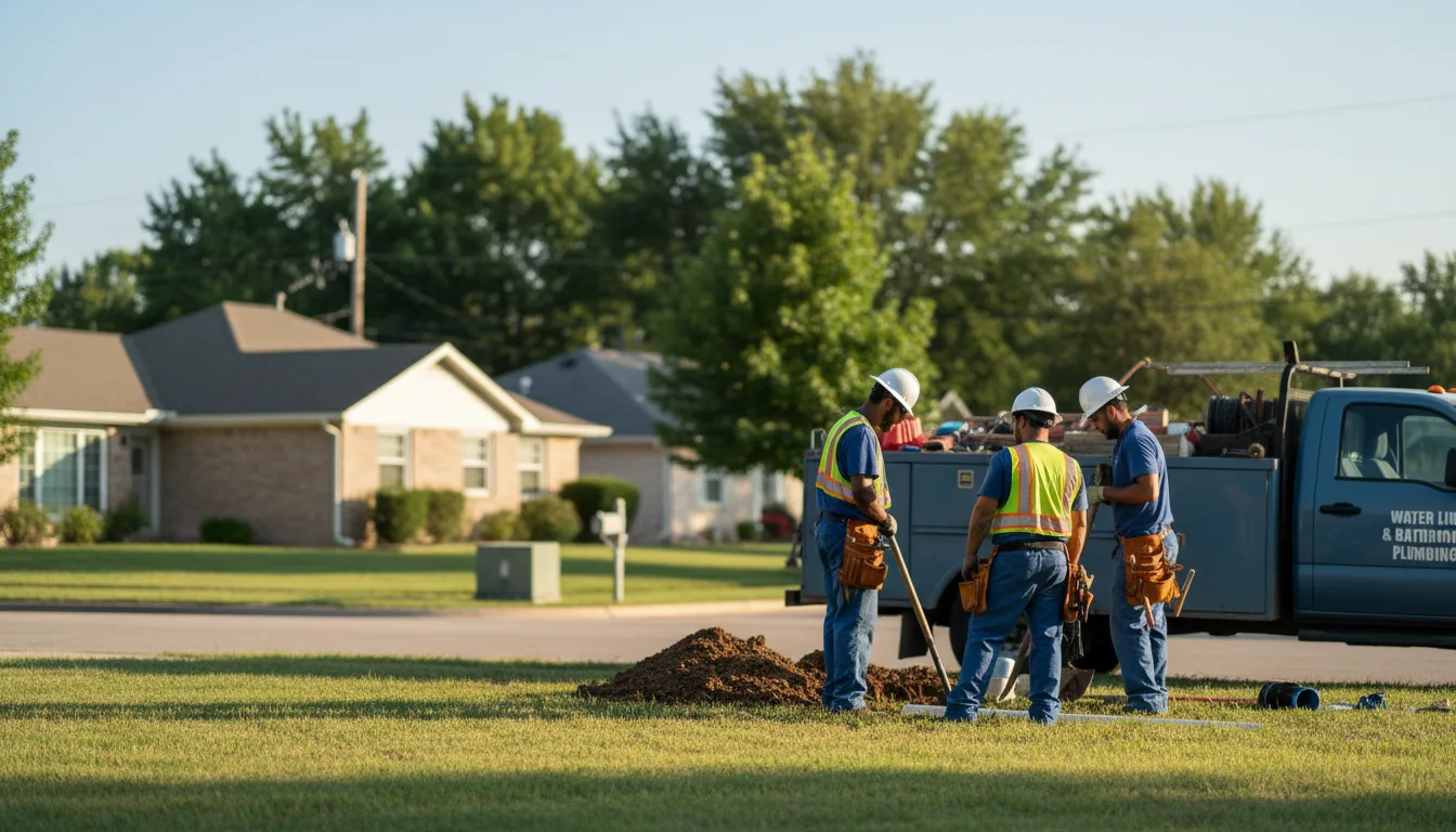 Residential water line and bathroom plumbing service in Aurora, IL